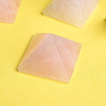 Rose Quartz Pyramid for Reiki Healing and Crystal Healing Stone