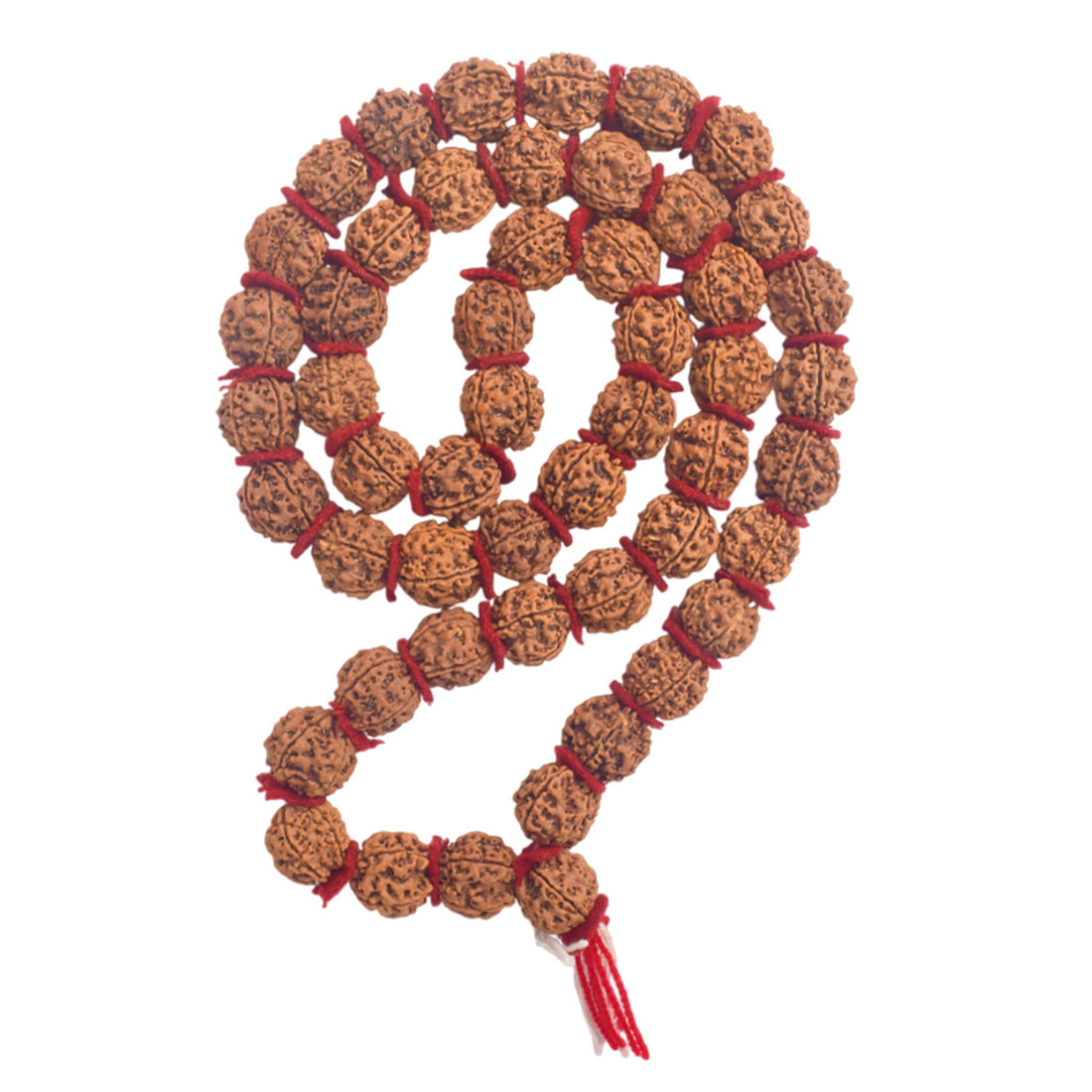 5 Mukhi Rudraksha Kantha Mala with 54 Beads Velvet Thread