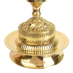 11 Inch 1 Step Embossed Peacock Kerala Stand Diya