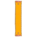 Elegant Yellow Velvet Ganpati Idol Patka with Mirror Embellishment