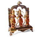  Large Brass Idol of 12.5 Inch Majestic Brass Ram Darbar Idol with Royal Touch of Divine Elegance. This Majestic Brass Ram Darbar Idol beautifully captures the essence of divinity and royalty. Crafted with intricate detailing, it showcases Lord Ram in a regal pose, symbolizing strength, devotion, and grace. 