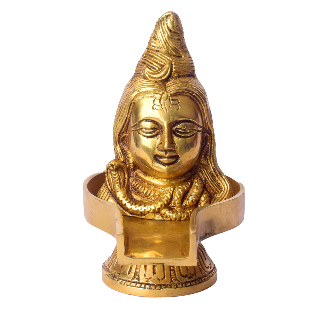 5.2 Inch Brass Lord Shiva Mukhalingam Shivling