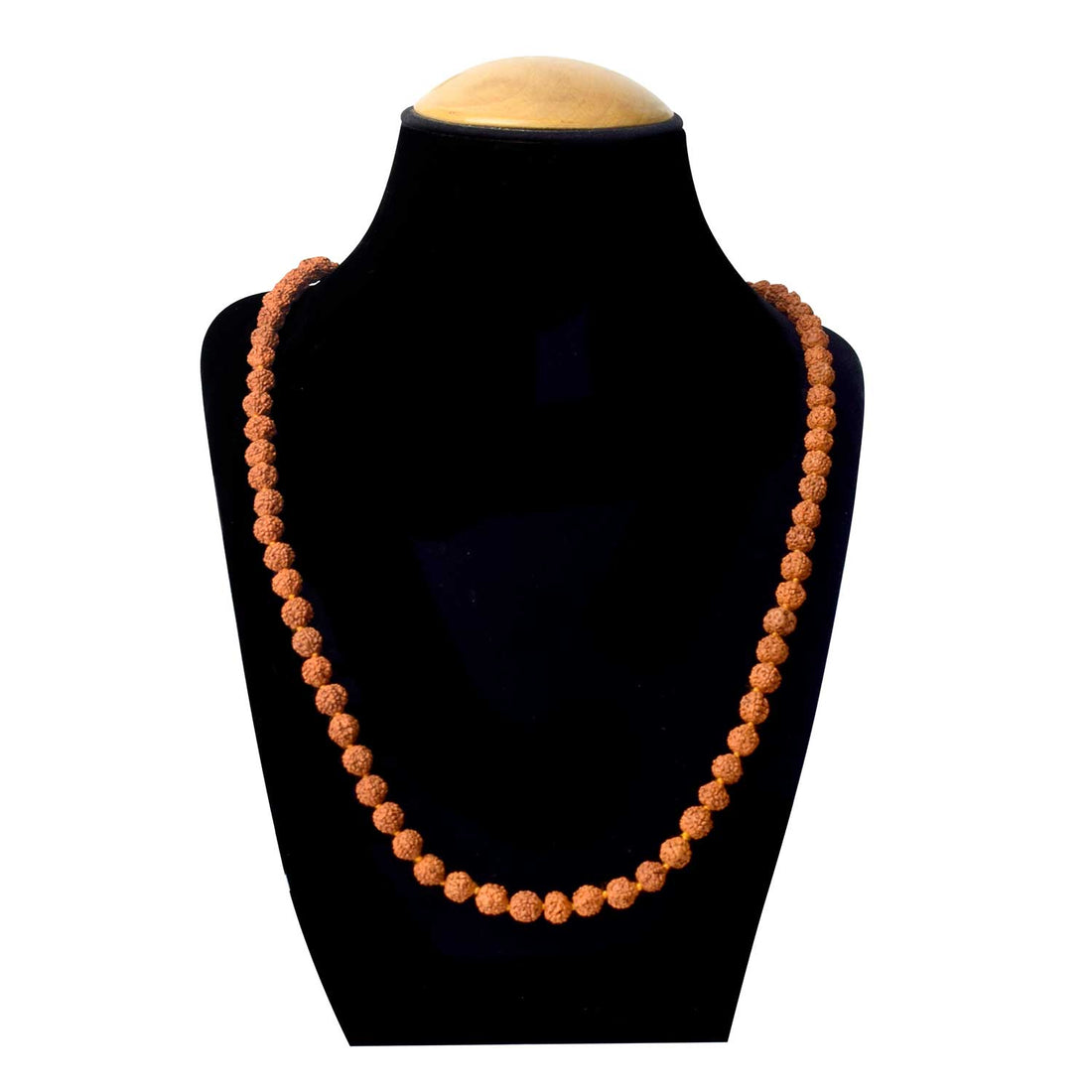 5 Mukhi Rudraksha Mala  Natural Brown 8mm Beads for Meditation