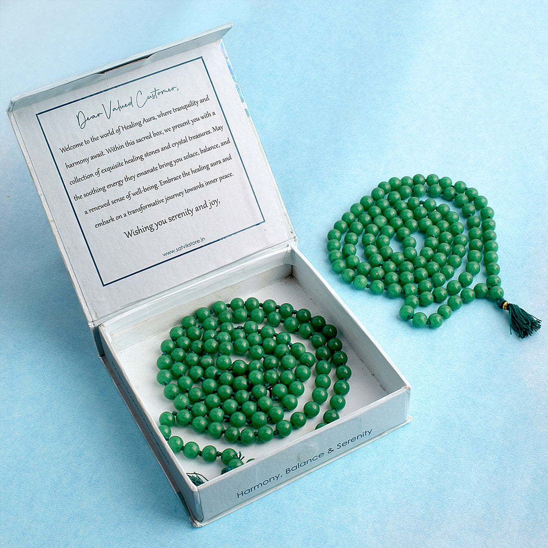 Hakik Jap Mala (Green) 8mm