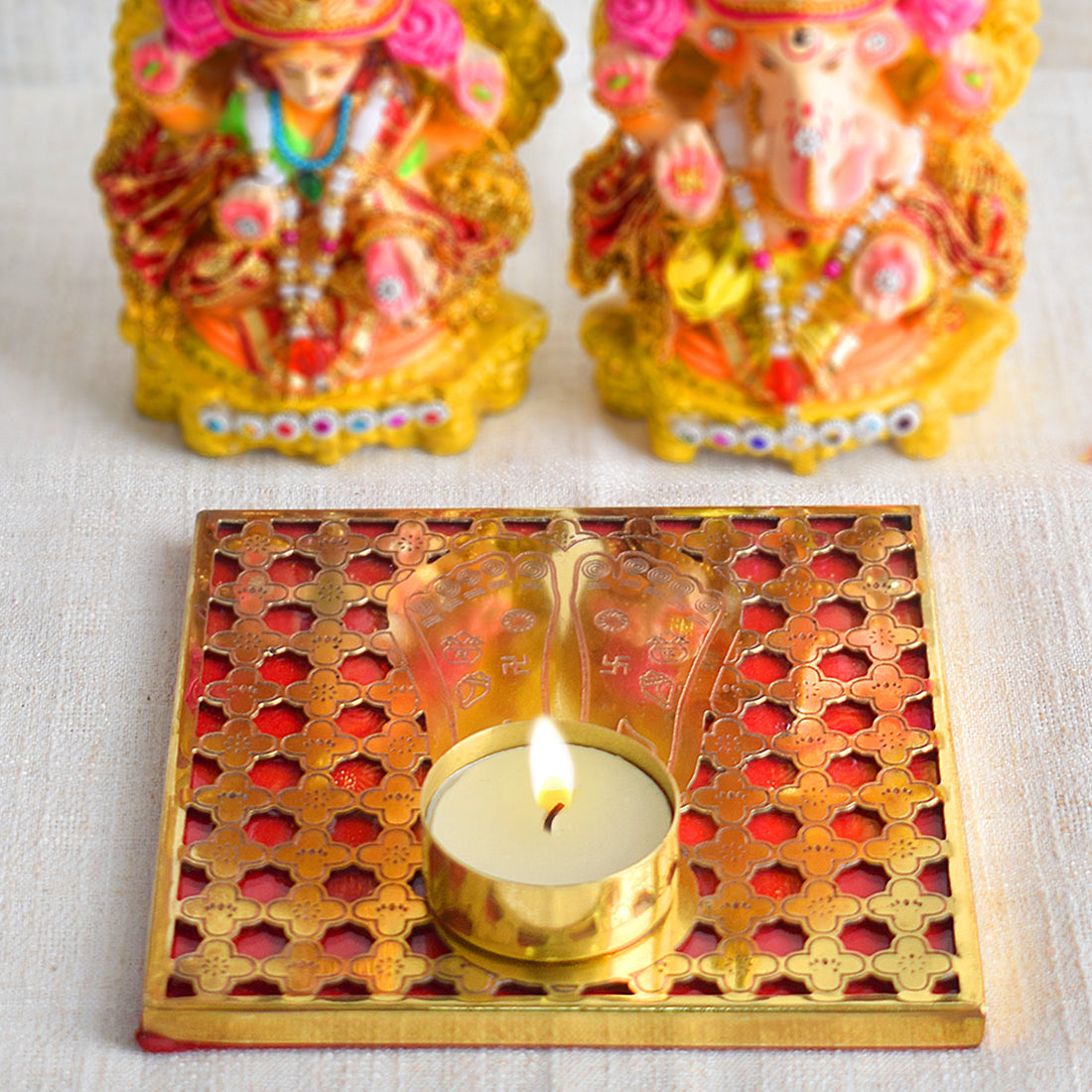 Charan Tea Light Candle Holder with Tealight
