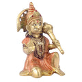 The "5.3 Inch Handcrafted Brass Hanuman Idol" is a meticulously crafted statue that beautifully captures the essence of Lord Hanuman’s strength, devotion, and protection. Standing at 5.3 inches tall, this idol is made from high-quality brass and features exquisite handcrafted detailing,