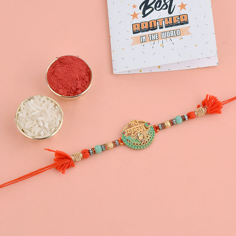 Designer Bhaiya Rakhi Online with Colourful Beads India’s Largest Pooja Accessories Brand – www.satvikstore.in

