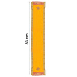 Elegant Yellow Velvet Ganpati Idol Patka with Mirror Embellishment