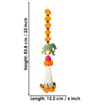 Artificial Marigold Flowers with Elephant Wall Hanging Latkans For Wall Decoration