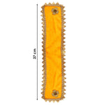 Premium Yellow Velvet Ganpati Patka with Gold Trim 15 Inch