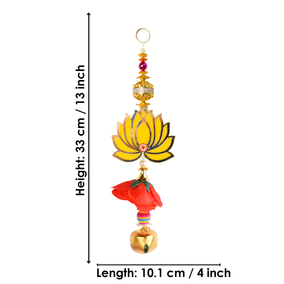Lotus Flower with Bell Side Door Wall Hangings