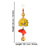 Lotus Flower with Bell Side Door Wall Hangings