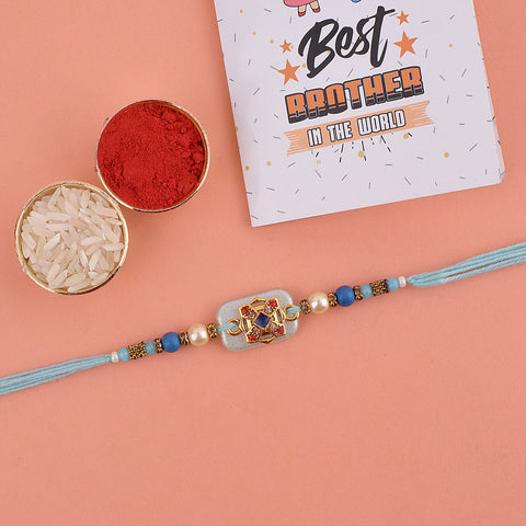 Elegant Beaded Rakhi for Brother | India’s Largest Pooja Accessories Brand – www.satvikstore.in