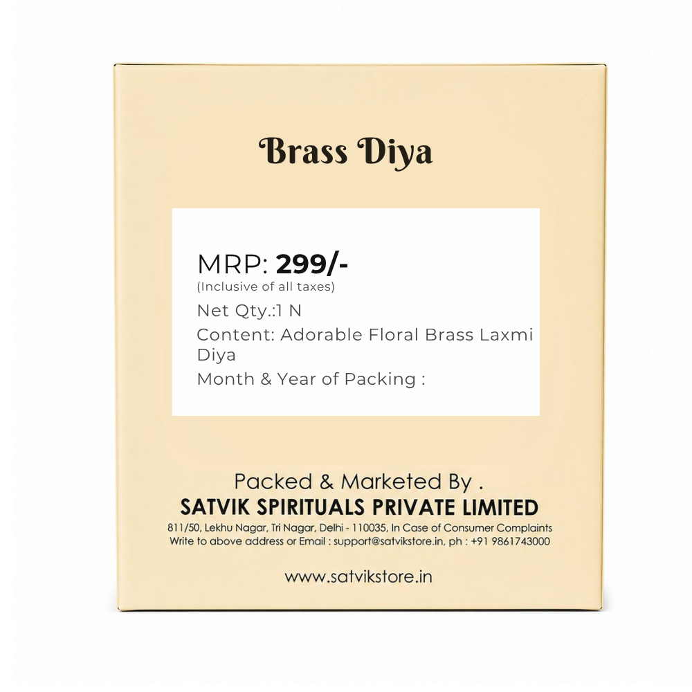 Adorable Floral Brass Laxmi Diya