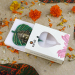 1 Pc Lord Ganesh Face on Leaf Patta Wall Hanging - Green