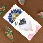 Lord Ganesh on Leaf Patta Wall Hanging - Blue