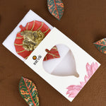 Lord Ganesh on Leaf Patta Wall Hanging - Red