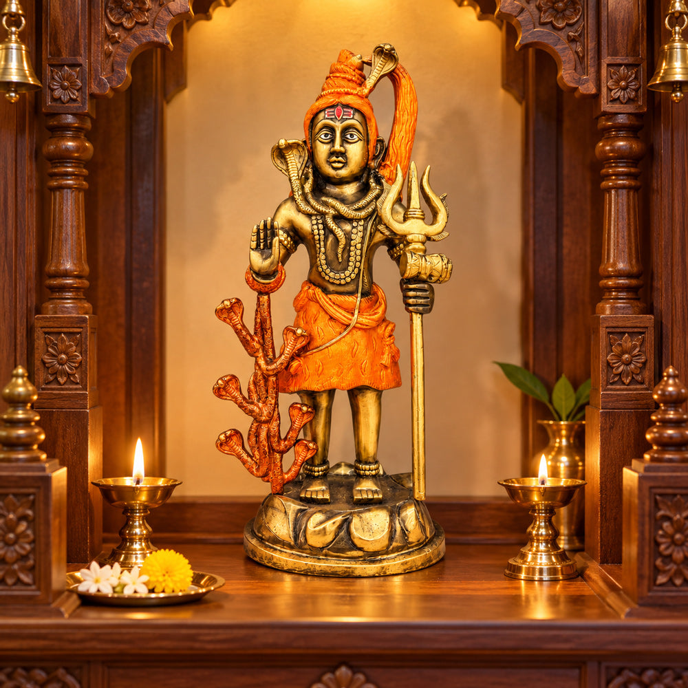 17.2 Inch Stunning Brass Decorative Shiva/Mahadev Idol