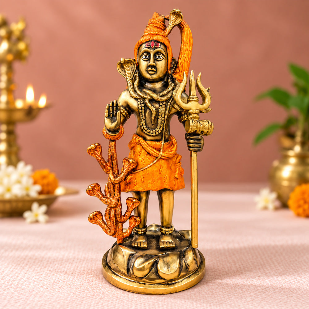 17.2 Inch Stunning Brass Decorative Shiva/Mahadev Idol