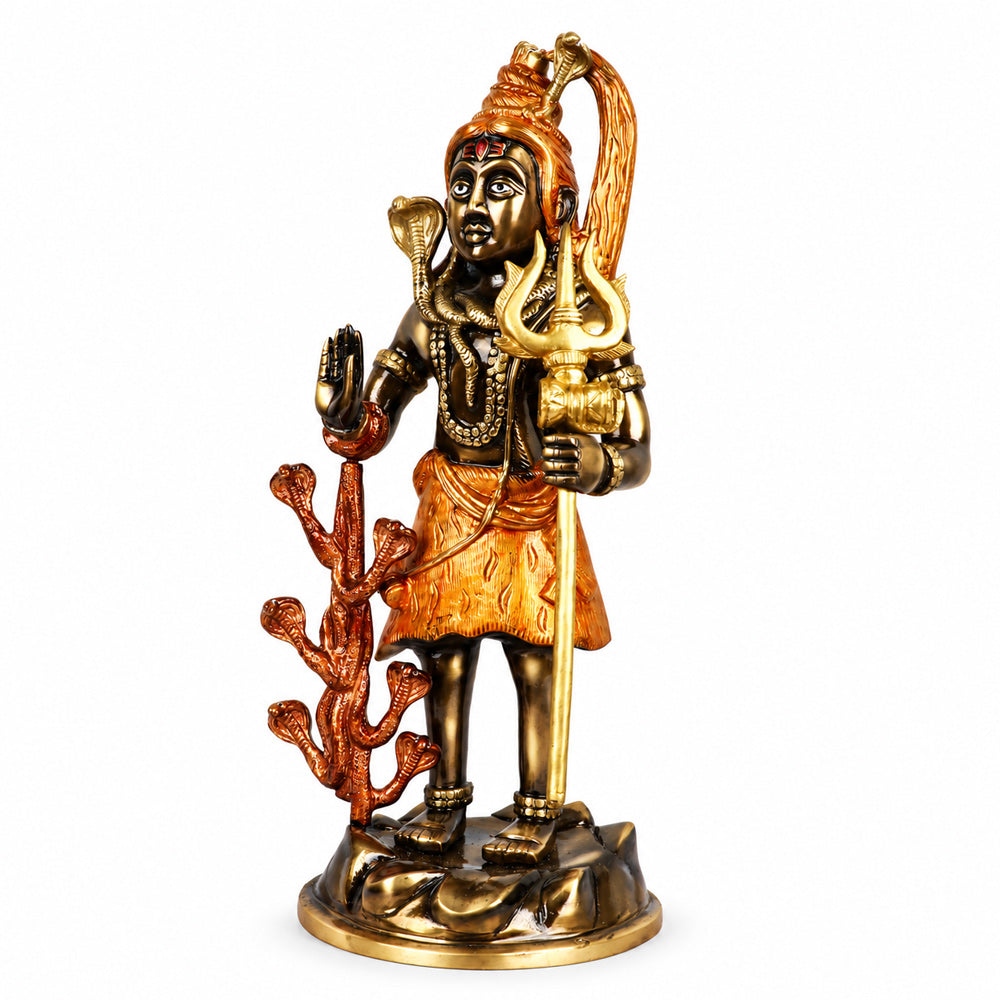 17.2 Inch Stunning Brass Decorative Shiva/Mahadev Idol