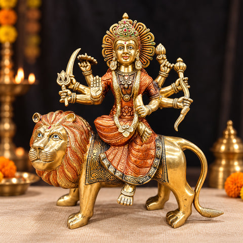 13 inches Stunning Sherawali Mata Statue