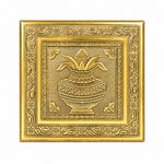 Meenakari-Adorned Wooden Kalash Chowki for a Touch of Elegance (6 Inch)