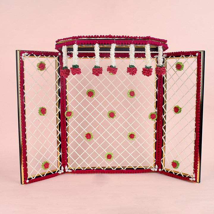 Ganesha Phool Bangla (Red) | India’s Largest Pooja Accessories Brand – www.satvikstore.in
