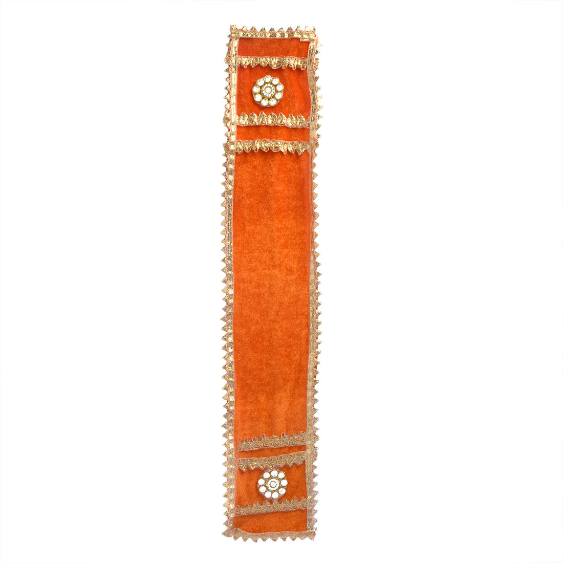 Graceful orange Patka/Duppata| India’s Largest Pooja Accessories Brand – www.satvikstore.in