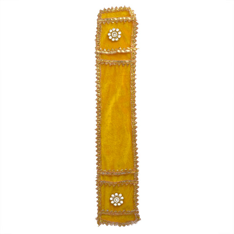 Joyful yellow Patka/Duppata/Angvastra designed for 15, 22, and 32 inch Ganesha idols, adding a bright and auspicious touch to Ganpati decoration.India’s Largest Pooja Accessories Brand – www.satvikstore.in