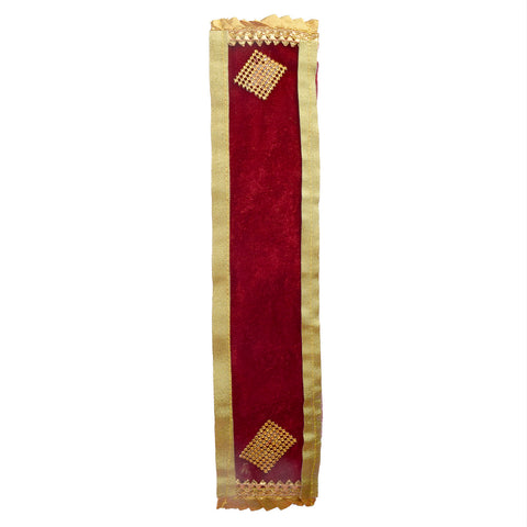 Maroon Patka/Duppata/Angvastra for Ganpati Idol, size 15 to 22 inches, perfect for festive decoration and traditional Ganesh attire. India’s Largest Pooja Accessories Brand – www.satvikstore.in