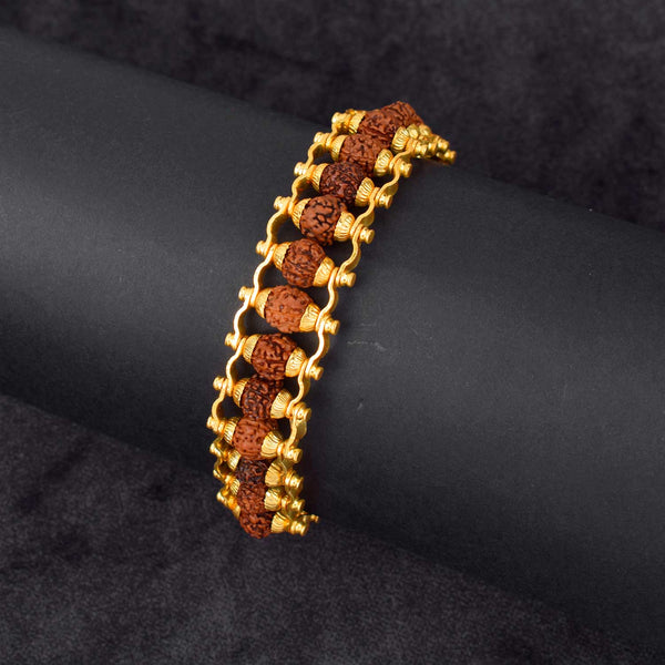 IGP Gold Plated Rudraksha Bracelet – Unisex Spiritual Wear