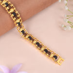 PVD Gold Platted Rudraksha & Karungali Bracelet
