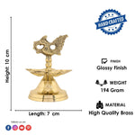 Brass 1 Step Panchmukhi Peacock Kerala Diya