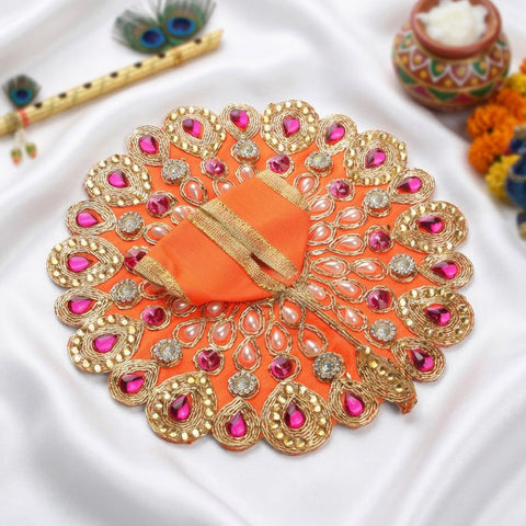 Size 2 Premium Heavy Stone & Pearl Laddu Gopal Dress