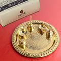 Puja Thali Set (6 Pc), an elegant and complete set with six essential items for performing traditional pooja rituals, including a thali, diya, roli, akshat, and more. 
India’s Largest Pooja Accessories Brand – www.satvikstore.in 