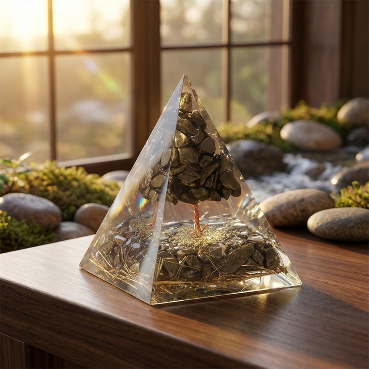 Pyrite tree pyramid healing stone for wealth and prosperity. India’s Largest Puja Accessories Brand- www.satvikstore.in