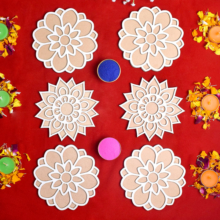 Rangoli Stencil Set of 6 | India’s Largest Pooja Accessories Brand – www.satvikstore.in
