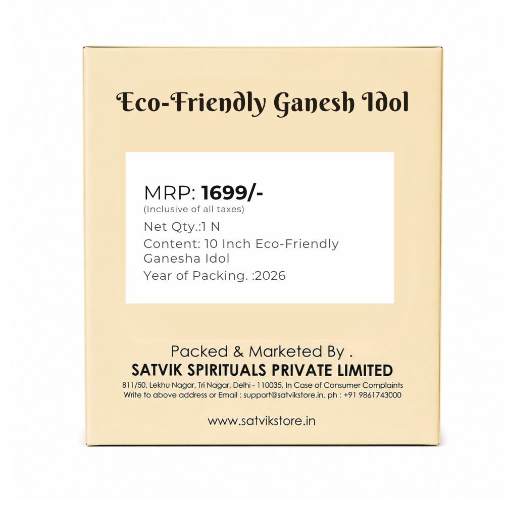 10 Inch Eco-Friendly Ganesha Idol