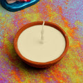 Satvik Pure Desi Ghee Akhand Jyot, made with natural desi ghee for 12 to 14 hours of continuous burning. Eco-friendly clay diya for pooja, aarti, and spiritual rituals. India’s Largest Pooja Accessories Brand – www.satvikstore.in