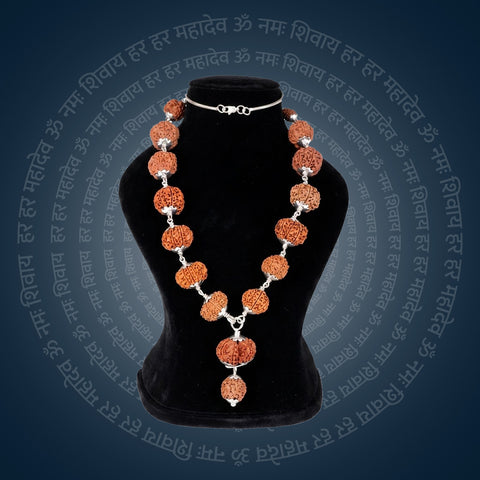 Siddha Mala with 1 Mukhi Underdeveloped (Silver Chain, Nepal)