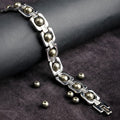 Silver Plated Pyrite Bracelet Premium Spiritual Jewelry for Positive Energy and Protection India’s Largest Puja Accessories Brand- www.satvikstore.in