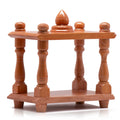 Small wooden mantapa with natural finish for home puja