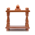 Small wooden mantapa with natural finish for home puja