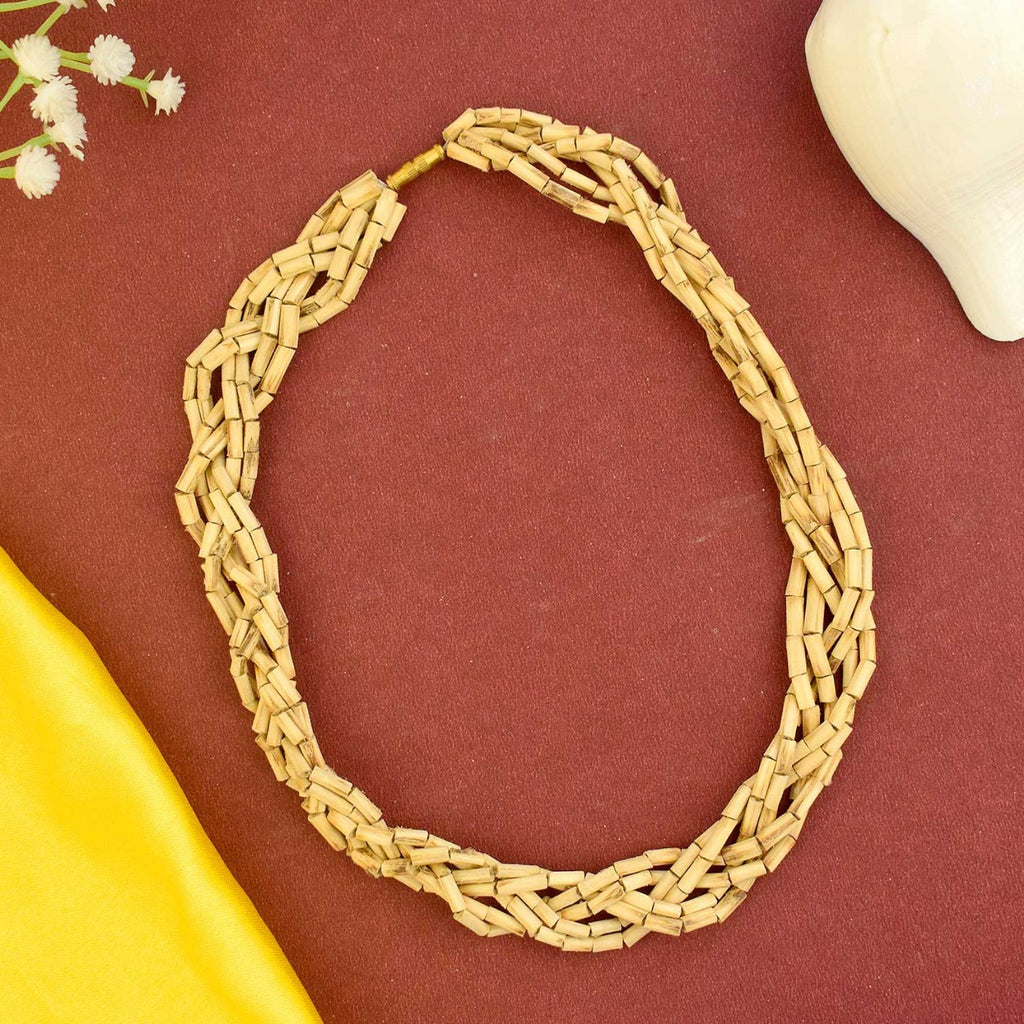 100% Original Tulsi Multi-Layer Twisted Kanti Mala made from sacred Tulsi beads, designed for spiritual protection and traditional wear. India’s Premium Jap Mala Store- www.satvikstore.in