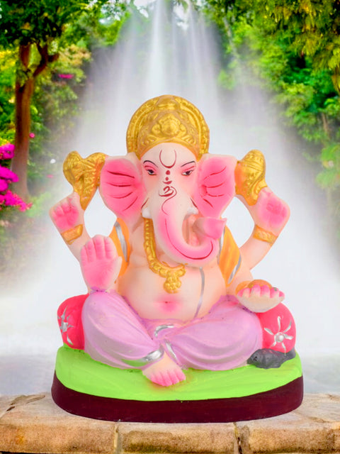 6.7 Inch Vighnaharta eco-friendly Ganesha idol | India’s Largest Pooja Accessories Brand – www.satvikstore.in