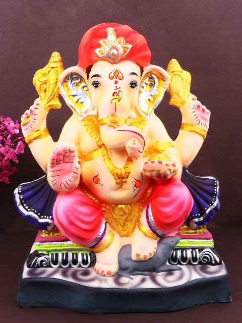 12.5-inch Vishwaraja eco-friendly Ganpati idol | India’s Largest Pooja Accessories Brand – www.satvikstore.in

