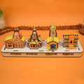 Char Dham Yatra 3D Wooden Showpiece – Sacred Temple Decor in Antique Finish – India’s Largest Pooja Accessories Brand – www.satvikstore.in