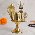 Charming Pure Brass Shivling (16cm)