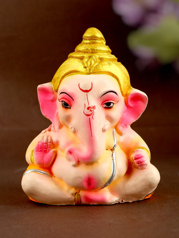 4.3 Inch Charming Colorful Bal Ganesha With Golden Mukut