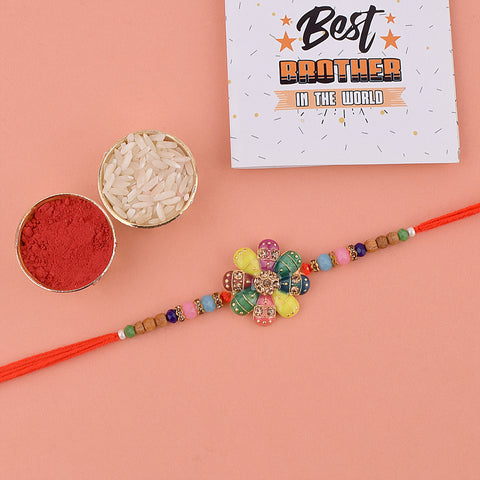 colorful floral design Rakhi | India’s Largest Pooja Accessories Brand – www.satvikstore.in
